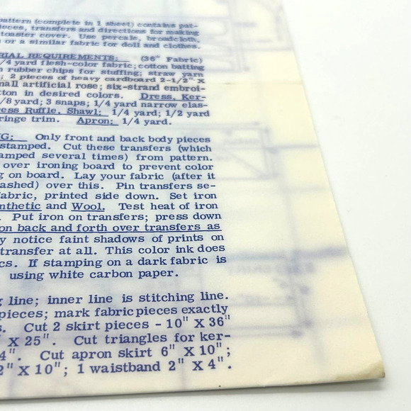 Vintage Mail Order Doll Toaster Cover Transfer Pattern #659 - Picture 4 of 7